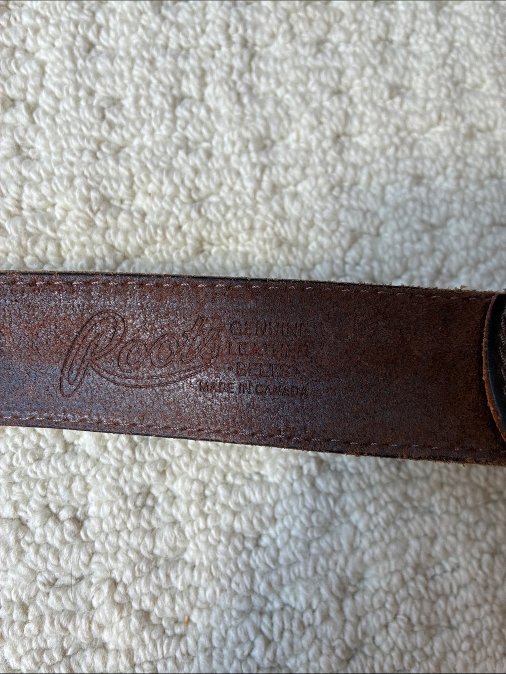 Roots Vintage Women’s Brown Genuine Leather Belt Made Canada 🇨🇦 Size 4 - Picture 6 of 10